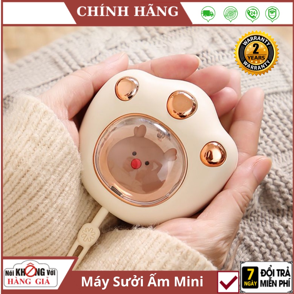 Máy sưởi ấm cầm tay Hình Chân Mèo - Siêu Cute , Pin 2400Mah , Nhỏ gọn tiện lợi - Bảo hành 2 năm