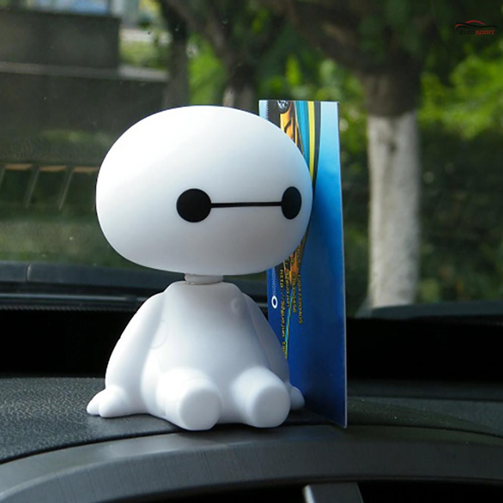 Mô hình nhân vật hoạt hình Baymax làm từ nhựa lắc đầu qua lại trang trí xe hơi nội thất
