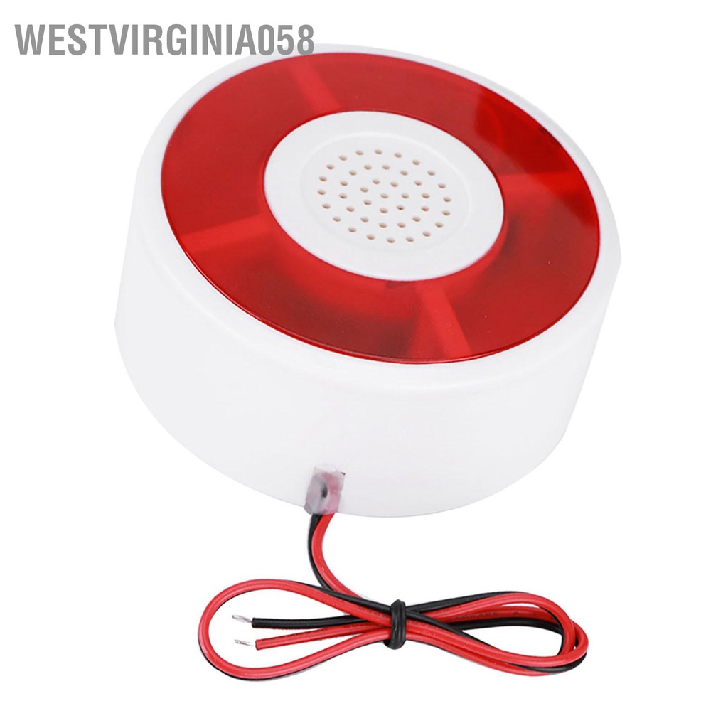 Westvirginia058 Đèn chớp LED DC 12V Cảnh báo an ninh Báo động nhấp nháy Tín hiệu đèn cảnh Còi
