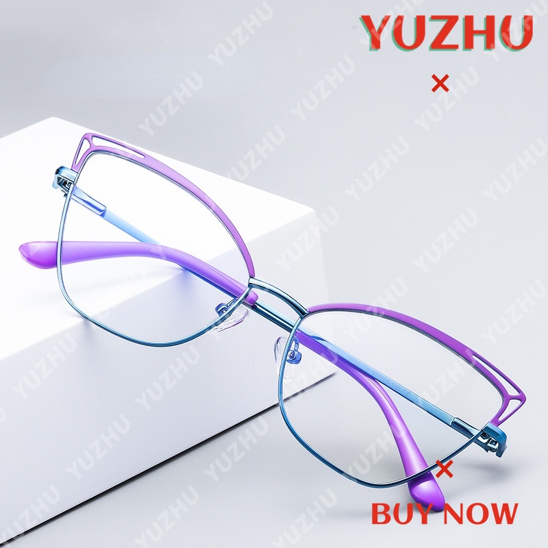 Kính Mát Mắt Mèo Bằng Kim Loại Nhiều Màu Sắc Thời Trang