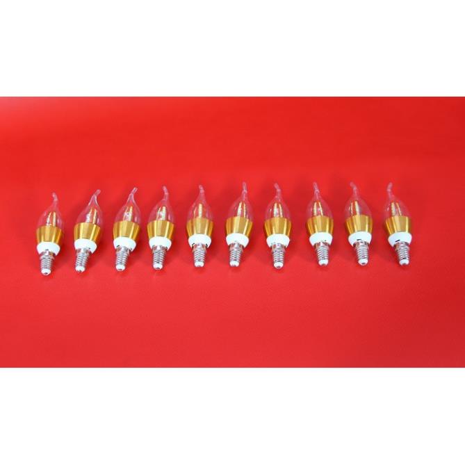 Bộ 2 bóng đèn LED C35 4W hình nến viền vàng đui E14