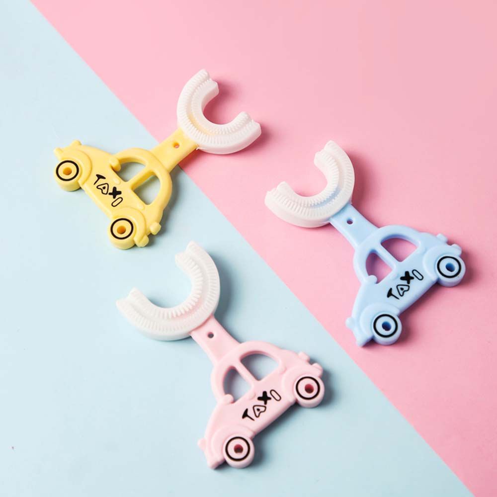 [Hàng mới về] Bàn chải đánh răng 360 độ bằng gel silica mềm mại an toàn chuyên dùng cho bé