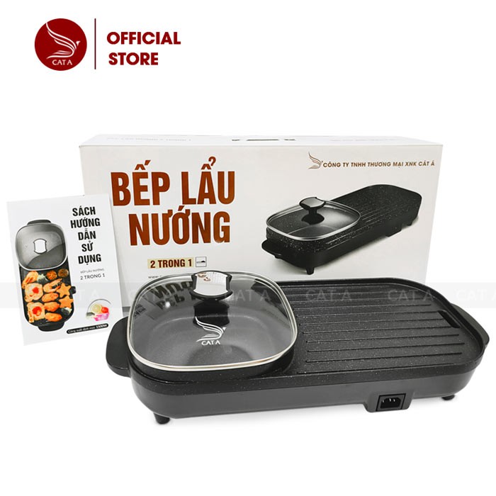 [ Mã CATA200K giảm 200k -TẶNG BGN ] BẾP LẨU NƯỚNG ĐA NĂNG CAO CẤP CÁT Á 2 IN 1 - Tiết kiệm điện năng - chất lượng !