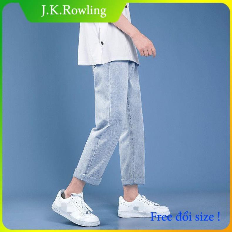 Baggy Nam Quần Jean Bagg Nam Hàn Quốc xanh dương nhạt , dáng suông T-01 hot trend 2021 J.K.Rowling STORE