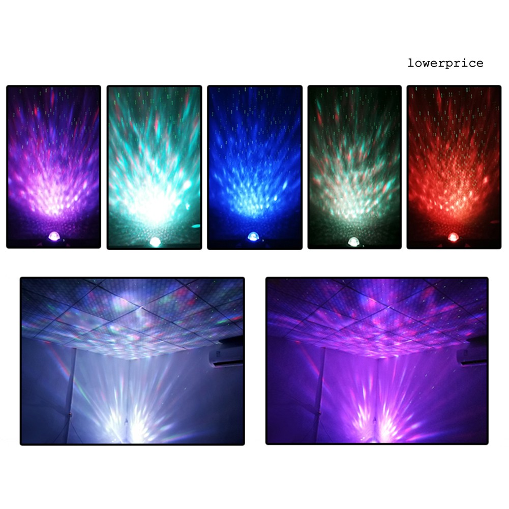 LP☆LED Bluetooth Starry Sky Ocean Wave Night Light Music Projector Home Party Lamp