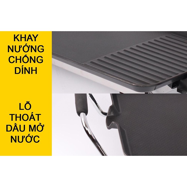 BẾP NƯỚNG ĐIỆN KHÔNG KHÓI COMET CM5665 ( 5 MỨC NHIỆT - 1400W )