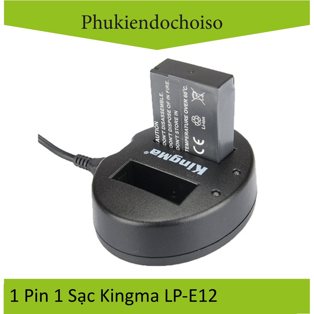 Bộ 1 pin 1 sạc Kingma cho Canon LP-E12 + Hộp đựng Pin, Thẻ nhớ