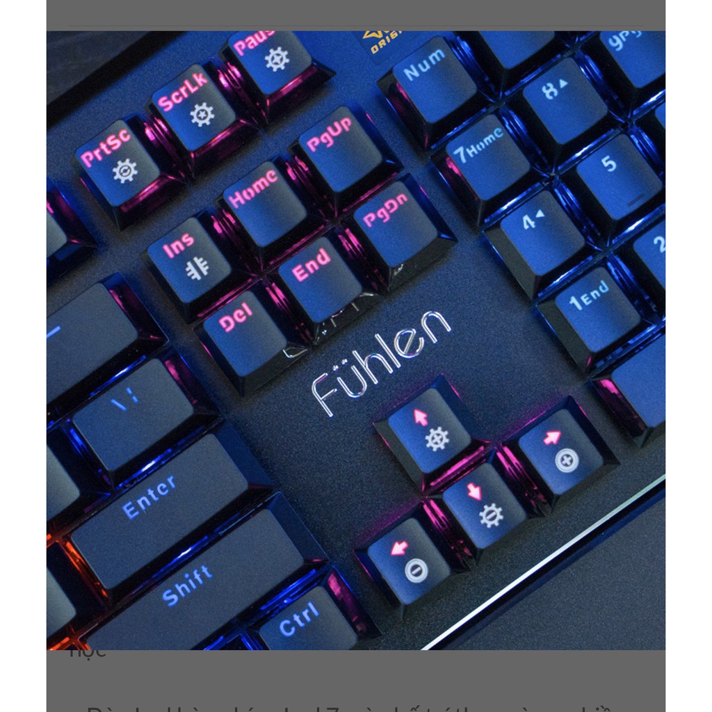Bàn phím cơ Fuhlen Destroyer chính hãng - Optical Switch Mechanical Keyboard - Bảo hành 24 tháng