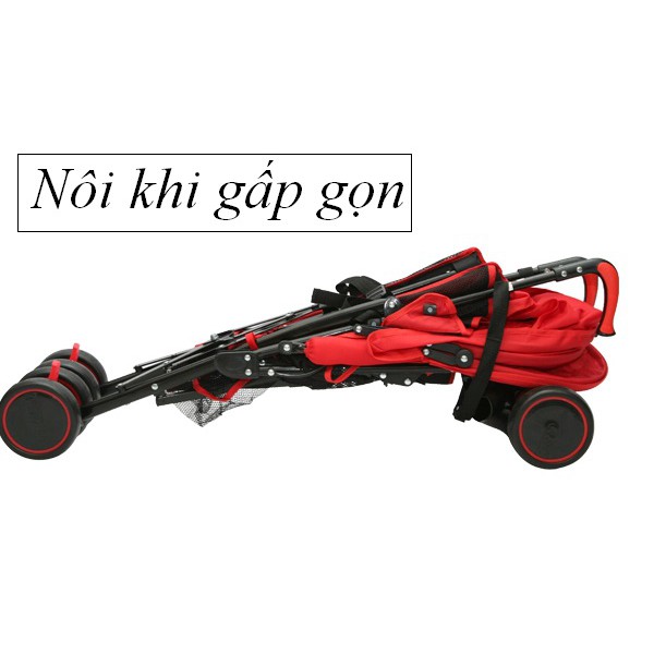 [KHO SỈ] Xe đẩy Cao cấp 3 tư thế (Có tay xoay + phanh hãm + giỏ để đồ)