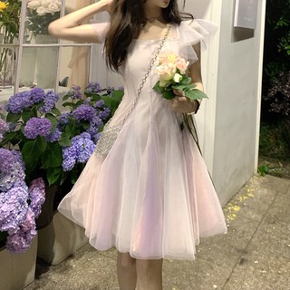 Đầm lưới tay cánh tiên bồng bềnh trẻ trung siu xinh (có hình thật)