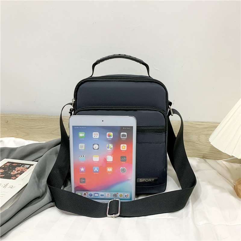 Túi đeo chéo nam nữ hình hộp nhiều ngăn đựng tiện lợi có thể đựng ipad, máy tính bảng, điện thoại, ví tiền 2007