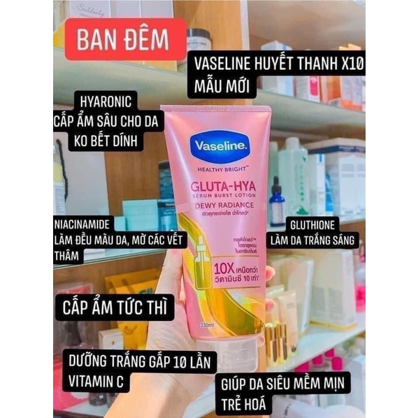 Dưỡng thể trắng da Vaseline 10X Gluta-Hya Thái Lan