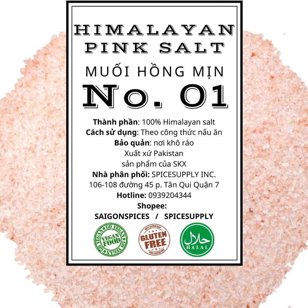 Muối Hồng Himalayan dạng bột mịn Hũ 120ml