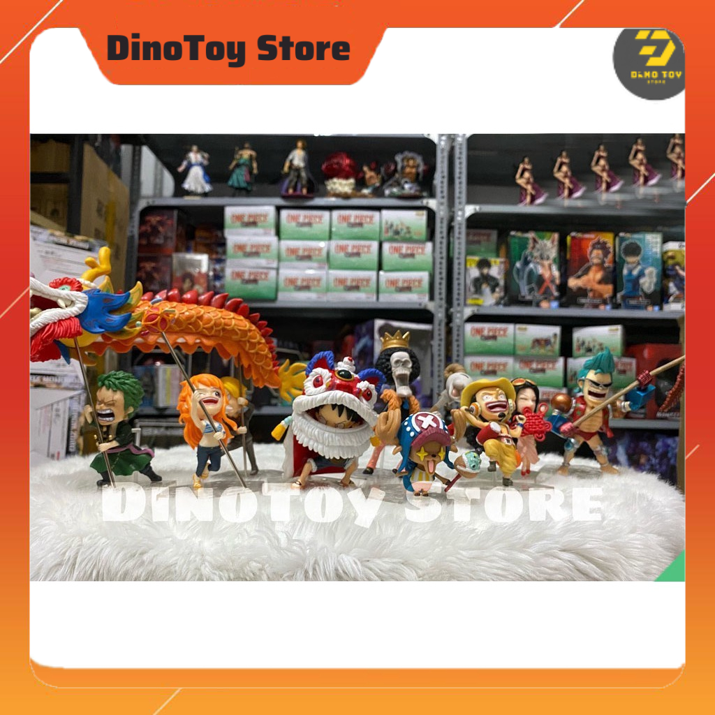 Mô hình Figure One piece Băng mũ rơm múa lân - one piece