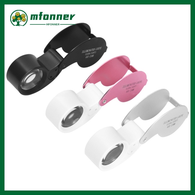 Kính Lúp Cầm Tay 40x 25mm Có Đèn Led Dùng Để Làm Đồ Trang Sức