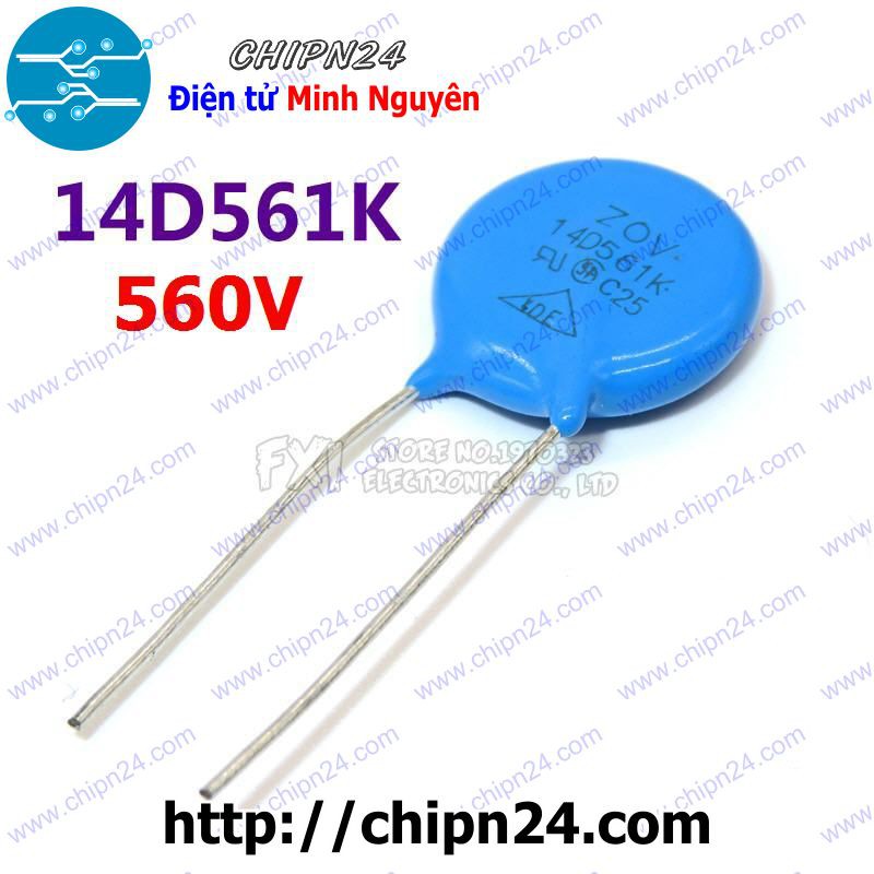 [5 CON] (KG2) Tụ chống sét Varistor 14D 560V 14D561K (Đường kính 14mm)