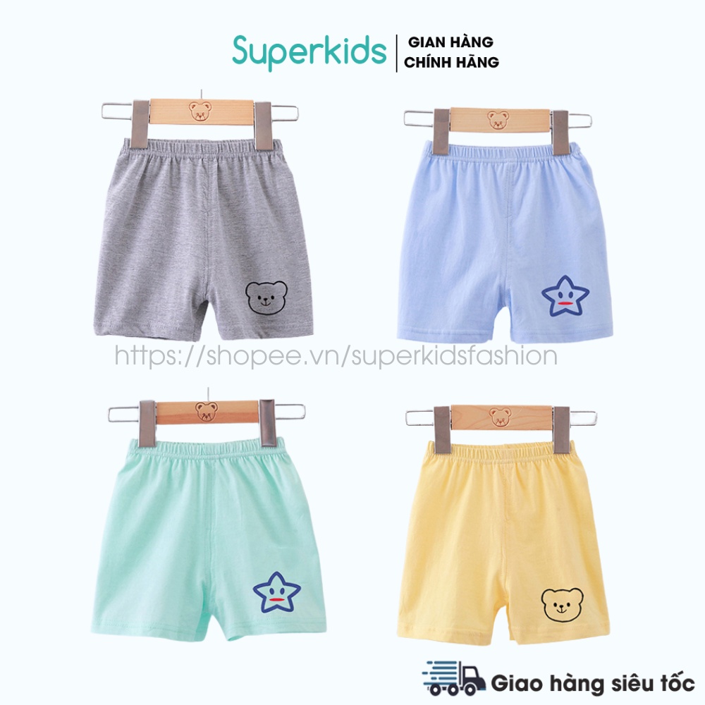 Quần đùi cotton họa tiết cho bé 8-18kg QATE809