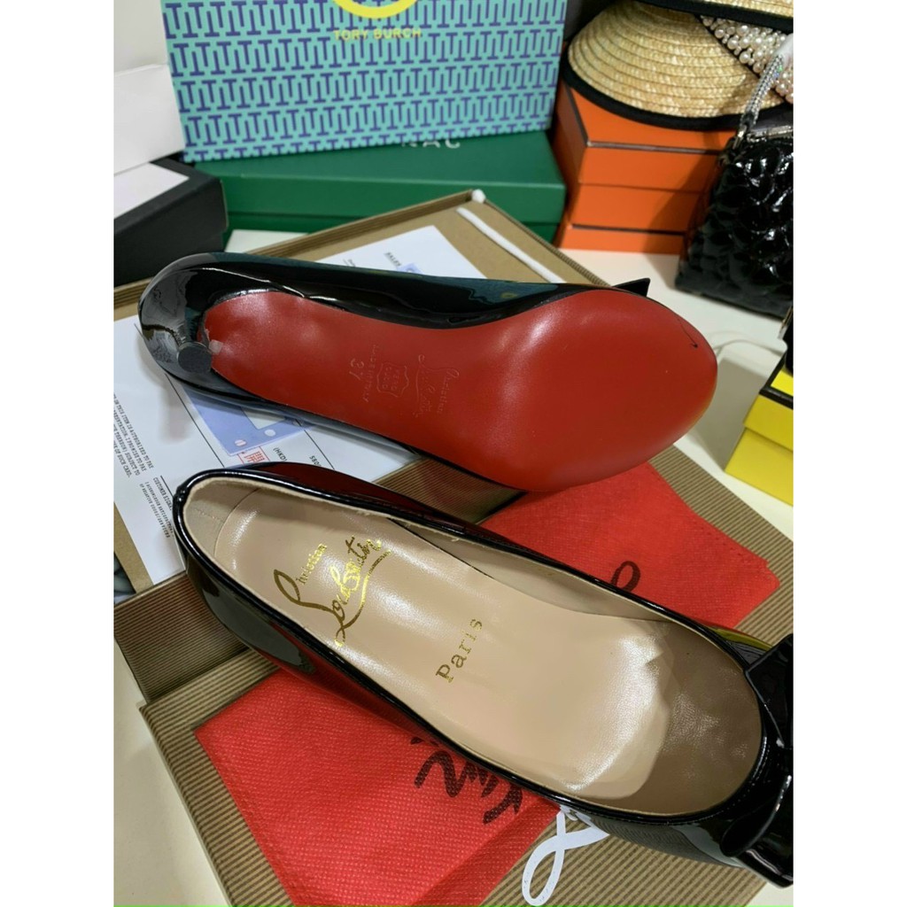 Giày Cao Gót Nữ Louboutine Mặt Bóng Thời Trang Siêu Đẹp Dễ Phối Đồ