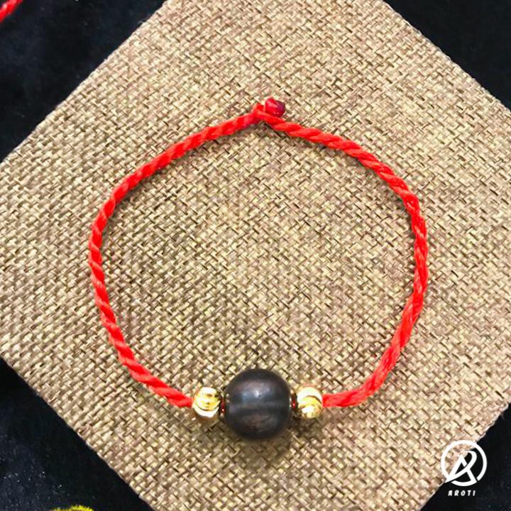 Vòng phong thủy - Vòng phong thủy chỉ đỏ gỗ mun sọc 12 li V156 -SP 1