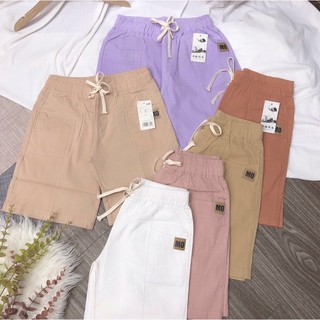 QUẦN LỮNG KAKI NỮ MÀU RÚT DÂY SÁU MÀU