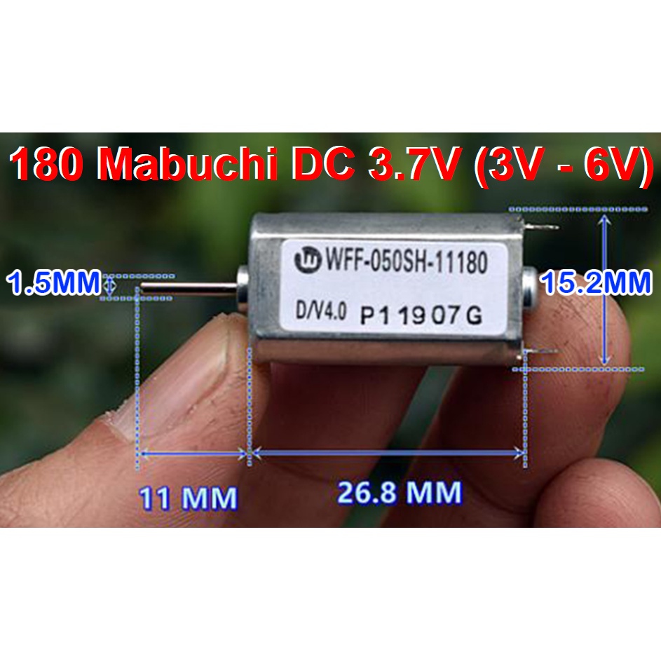 Motor 180 Mabuchi DC 3.7V (3V - 6V) FF180 cho đồ chơi (Máy cạo râu)