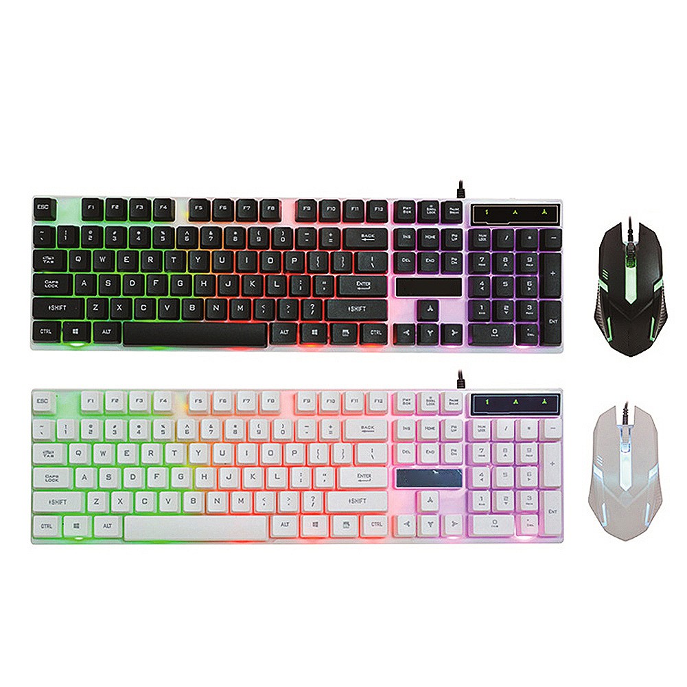 Set bàn phím và chuột có dây thiết kế đèn phát sáng độc đáo | BigBuy360 - bigbuy360.vn