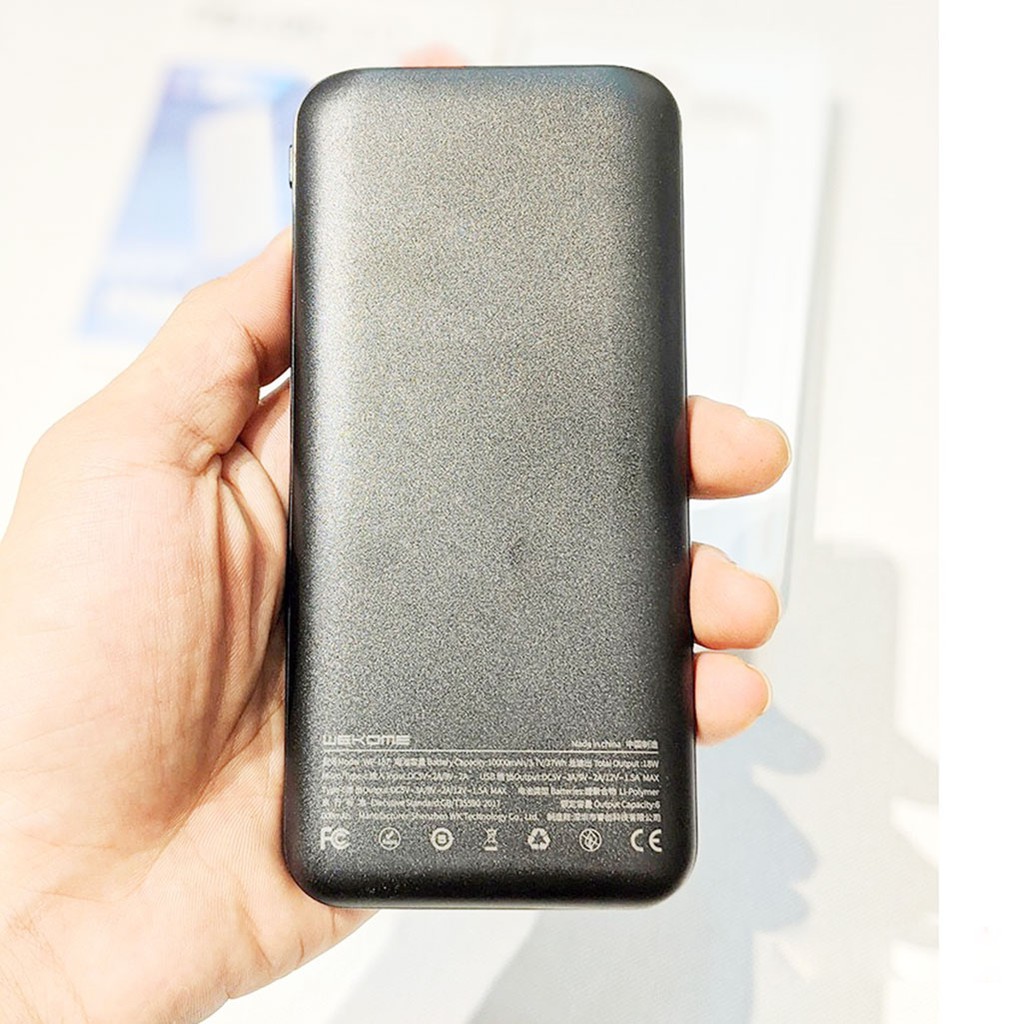 Pin sạc dự phòng 10.000mAh Wekome WP187, Sạc nhanh QC 3.0, PD 20W - Hàng Chính Hãng