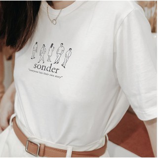 Áo thun in trắng đen cotton 🍄 Sonder 🍄