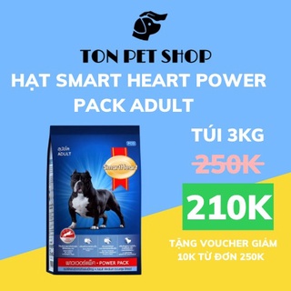 Thức ăn chó -thức ăn hạt smartheart power pack dành cho chó trưởng thành 3kg