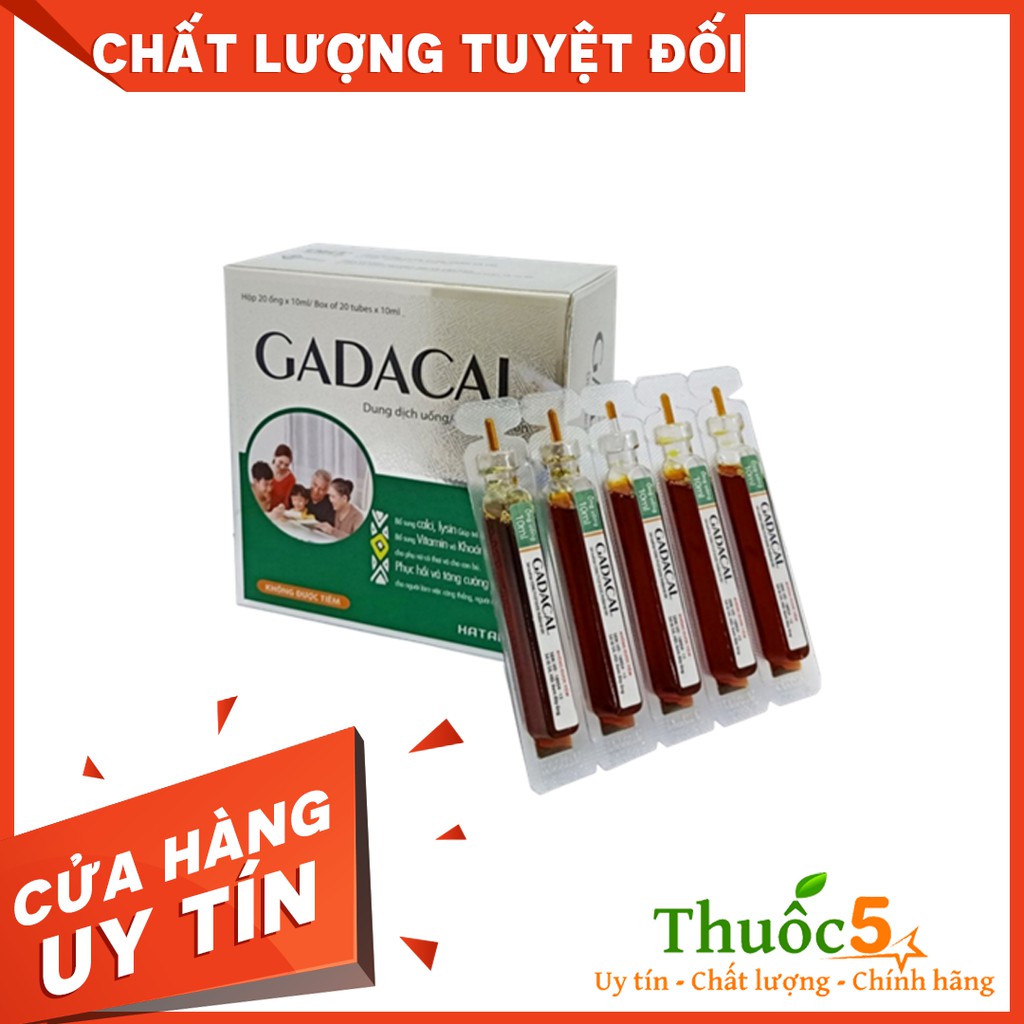 GADACAL- BỔ SUNG VITAMIN CHO CẢ GIA ĐÌNH 20 ống *10ml