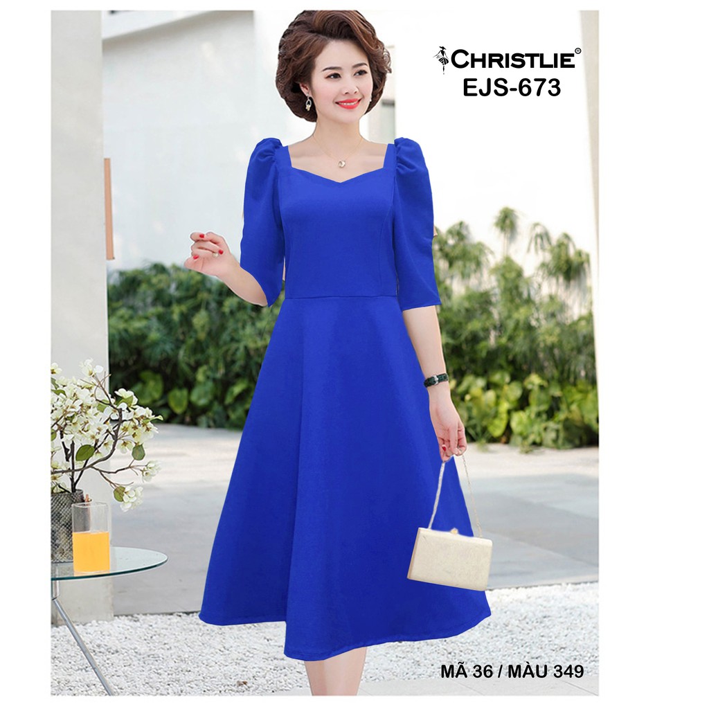 Đầm thun big size TRUNG NIÊN cao cấp - CHRITSLITE EJS-673