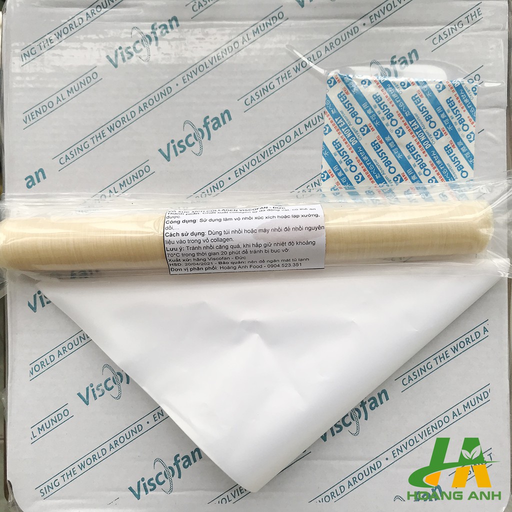 1 Cuộn vỏ xúc xích lạp xưởng collagen Viscofan Đức