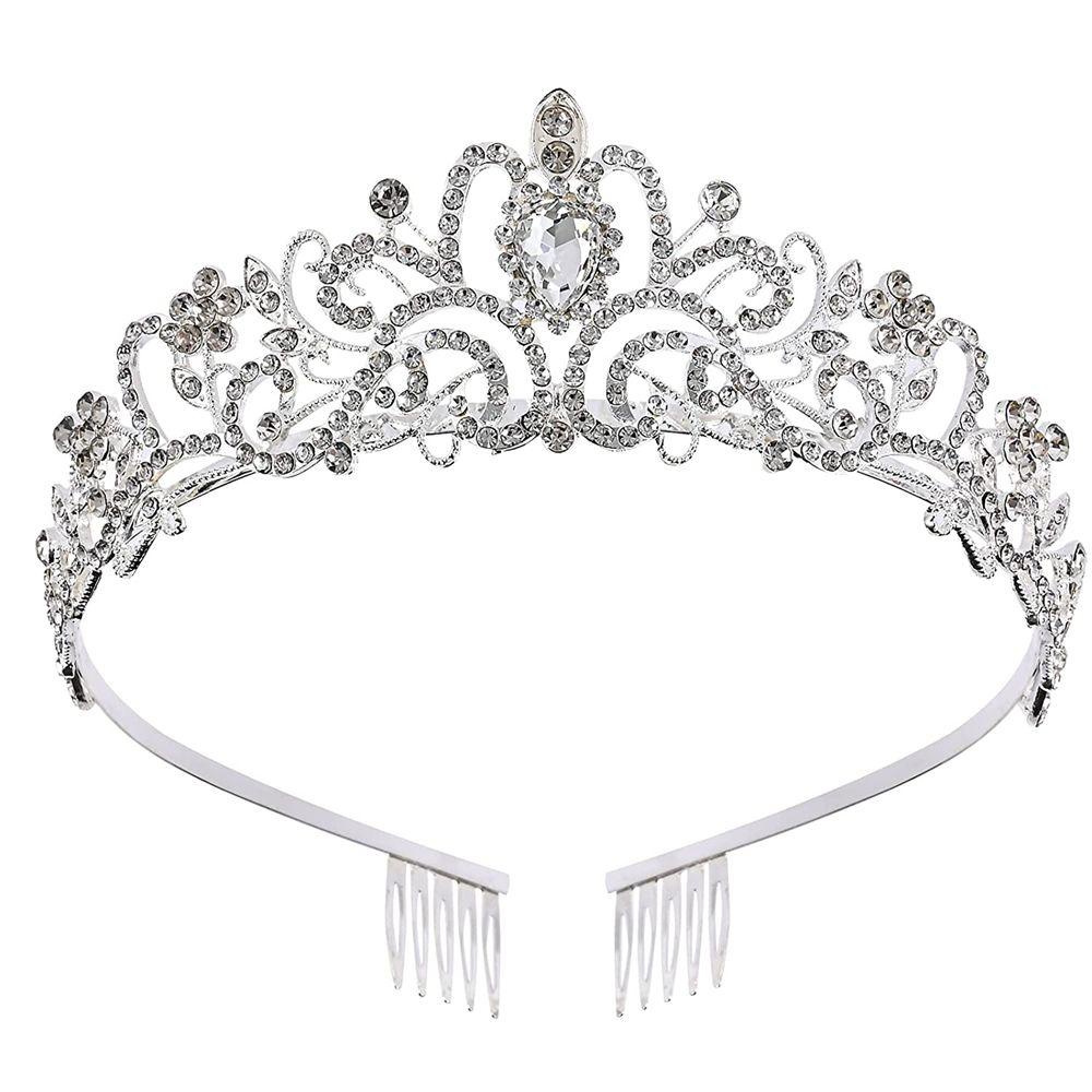 WONDER Vương Miện Cài Tóc Đính Kim Cương Giả Cho Nữ