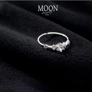 Nhẫn bạc nữ Moonsilver, nhẫn đính đá Min