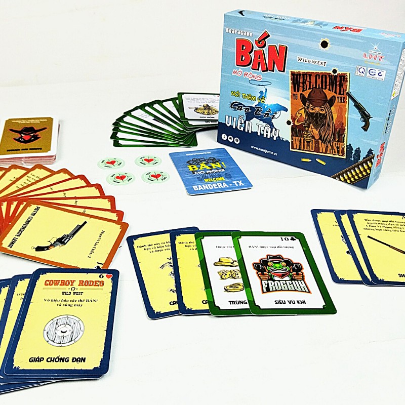 MỞ RỘNG - Đồ chơi thẻ bài Bang! Board game nhập vai cao bồi bắn súng, dễ chơi cho cả trẻ em và người lớn từ 4 - 7 người