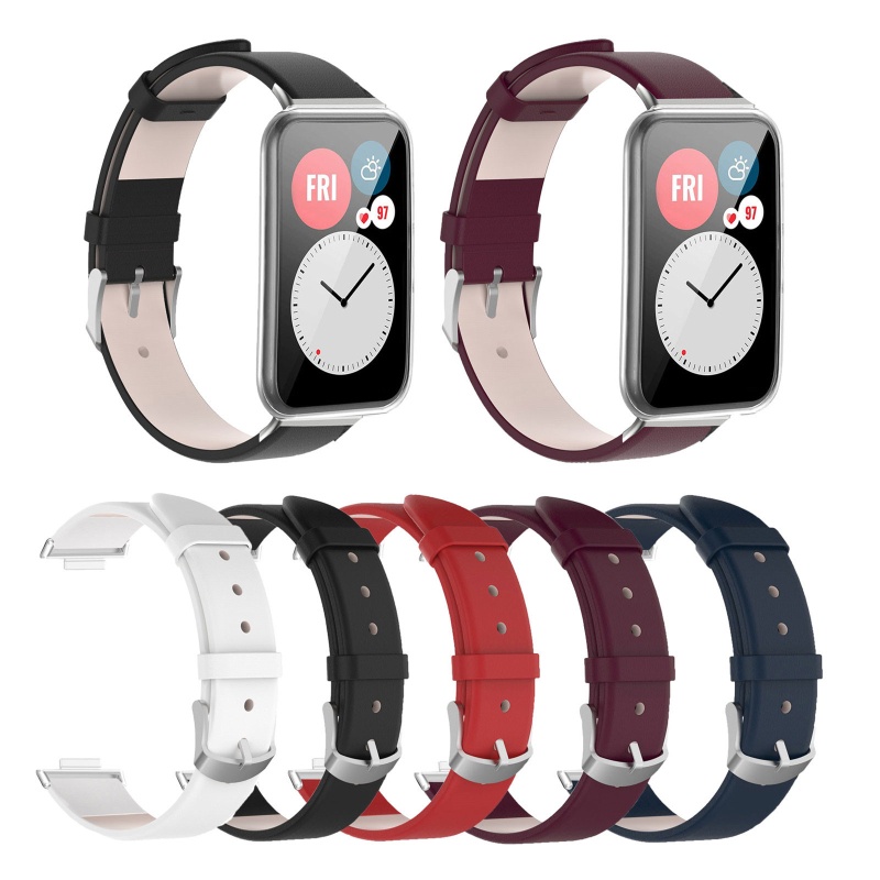 Dây Đeo Thay Thế Bằng Da Chống Nước Cho Đồng Hồ Thông Minh Fitbit Fit 2