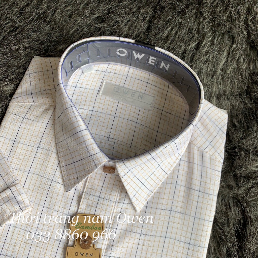 OWEN - Áo sơ mi ngắn tay Owen chất sợi tre 22666 | BigBuy360 - bigbuy360.vn