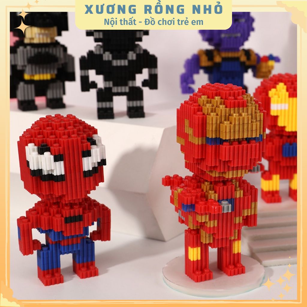 Mô hình 3d mini, Đồ chơi lắp ráp mô hình nhân vật 3D - Màu sắc đẹp,nhựa cao cấp,nhiều nhân vật.