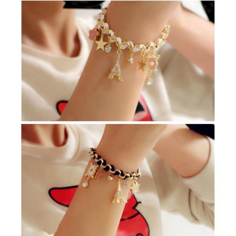 Vòng đeo tay phối mặt hình ngôi sao xinh xắn thời trang cho nữ | BigBuy360 - bigbuy360.vn