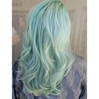 Thuốc nhuộm tóc BABY BLUE/ XANH MINT BẠC HÀ (đã bao gồm thuốc tẩy)