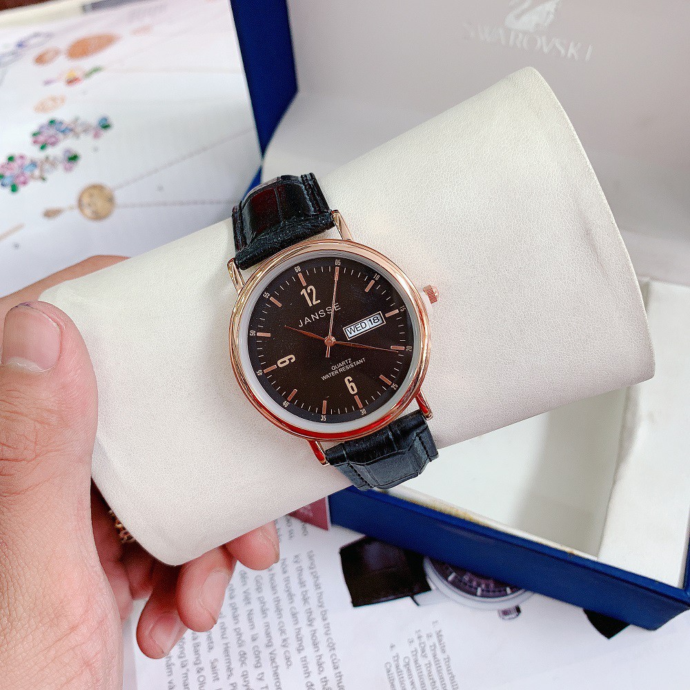 Đồng hồ nam JANSSE chất da xịn mềm mại, phong cách cổ điển và thanh lịch dễ dàng phối đồ, đi chơi. Mã MY03 | BigBuy360 - bigbuy360.vn