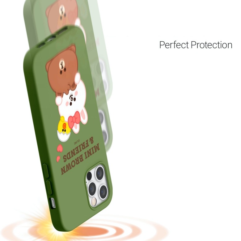 Ốp điện thoại silicon mềm chống sốc hình nhân vật Line Friends cho iPhone 13/13 Pro Max/12 Pro Max/12 Mini/12 Pro/11 Pro Max/11