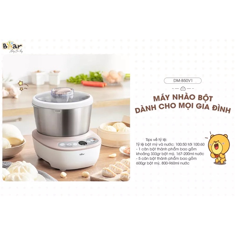 Máy nhồi ủ tự động Bear (5 L)