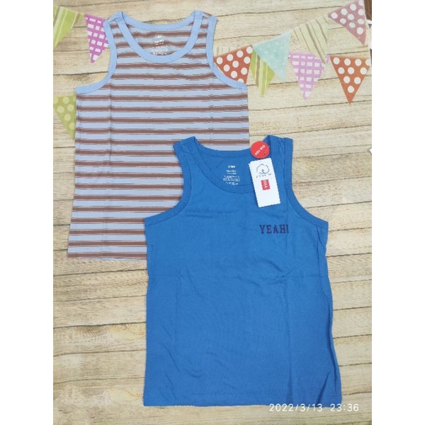 Set 2 áo ba lỗ cotton bé trai Canifa