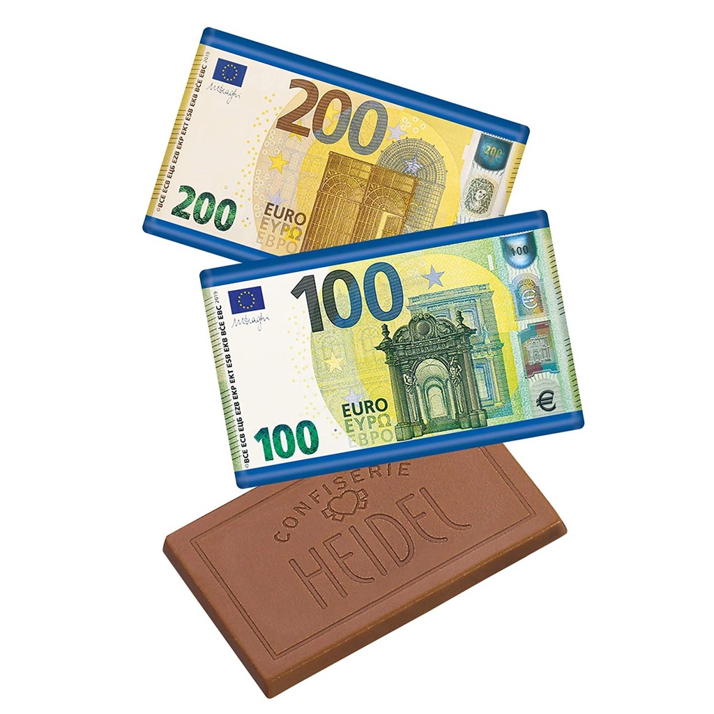 Kẹo Socola CONFISERIE HEIDEL Ngoại Tệ Tiền Euro Hình Con Heo 60g - Châu Âu