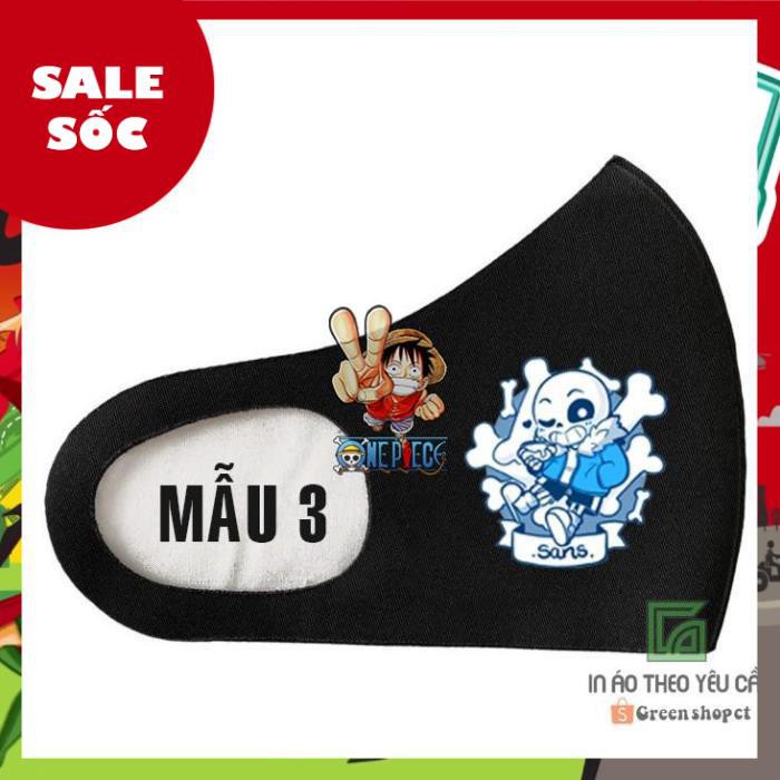 [SALE SỐC] Khẩu Trang In Hình Sans Undertale 3V | BigBuy360 - bigbuy360.vn