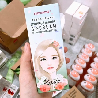 Kem Dưỡng Sáng Da Ban Ngày Chống Nắng SeoulRose SPF35 PA++ Rosa Perfect Whitening S+ Cream 50g