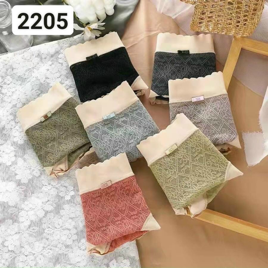 Hộp 5 Quần Lót Nữ Ren Mềm Mịn Phối Cạp Su Cao Cấp 2205
