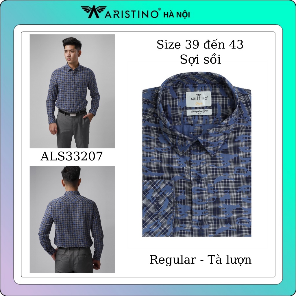 Áo sơ mi nam ARISTINO dài tay sợi sồi from reguler ALS33207