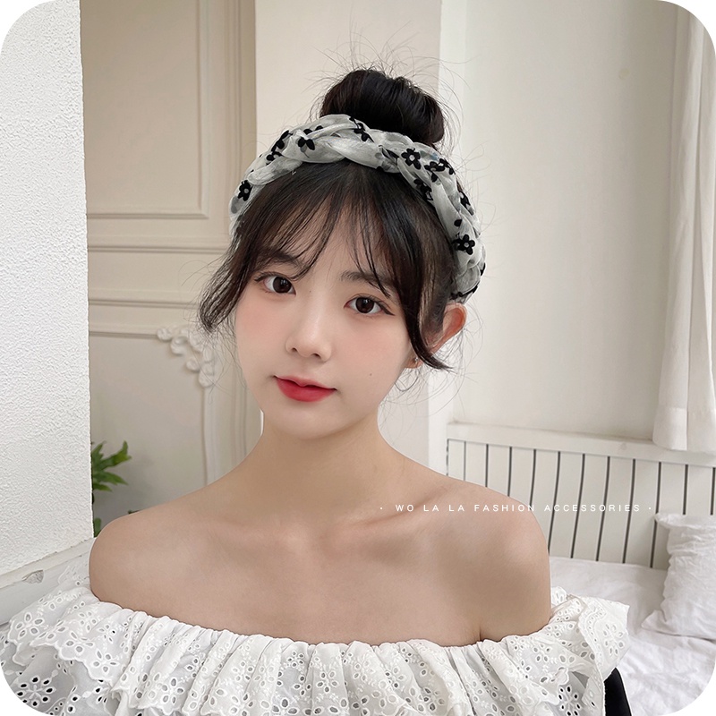 Băng Đô Dạng Lưới Xoắn Đính Kim Cương Nhân Tạo Rửa Mặt Áp Suất Cao Cấp Hàng Mới Dành Cho Bạn Nữ